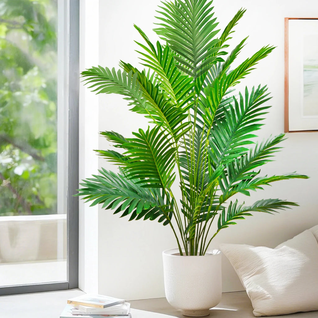 Artificial Palm Tree Decorative Leaves Tropical Fake Plant for Home and Garden Decoration