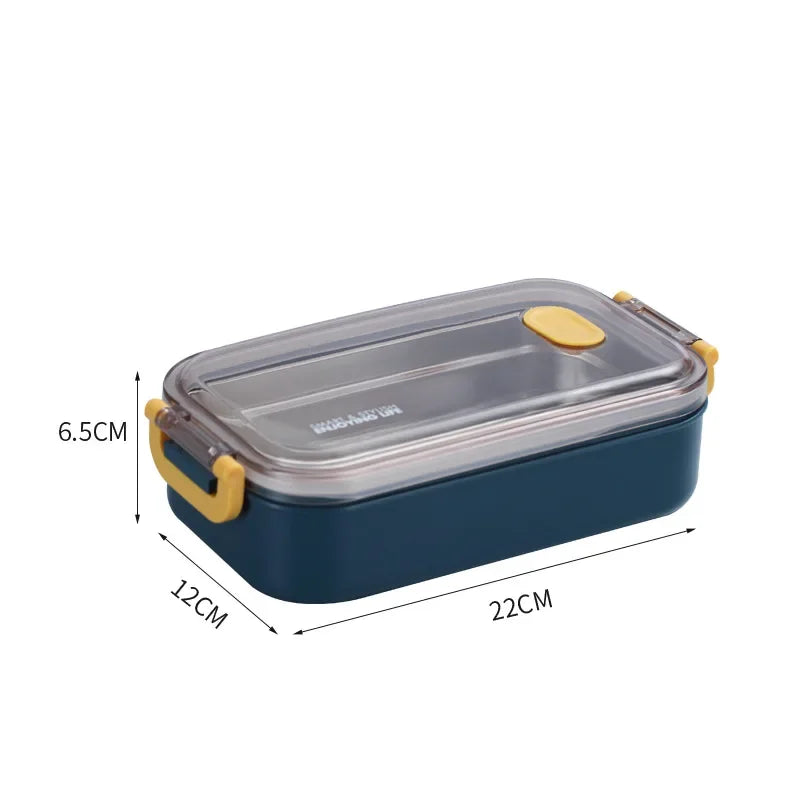304 Stainless Steel Thermal Lunch Box Single Double Layer Bento Food Container Leakproof Office School Use