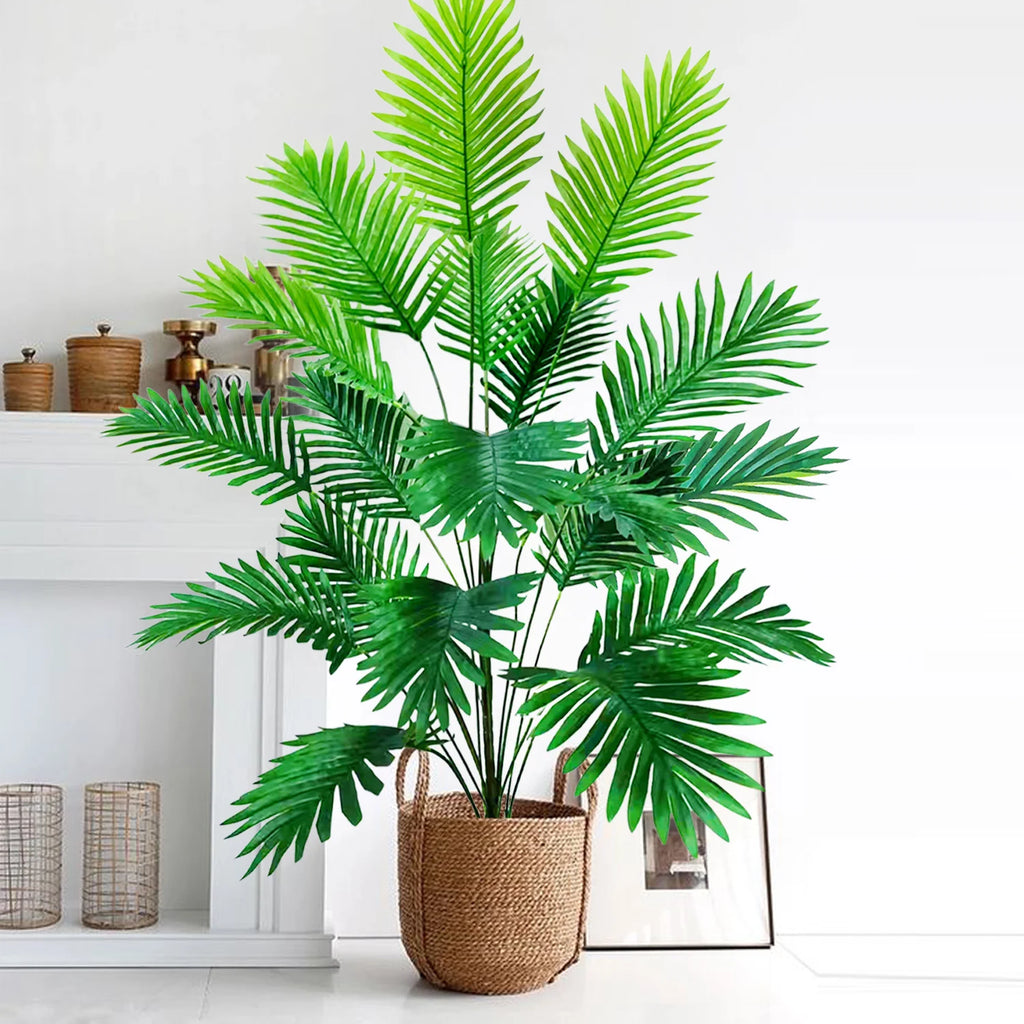 Artificial Palm Tree Decorative Leaves Tropical Fake Plant for Home and Garden Decoration