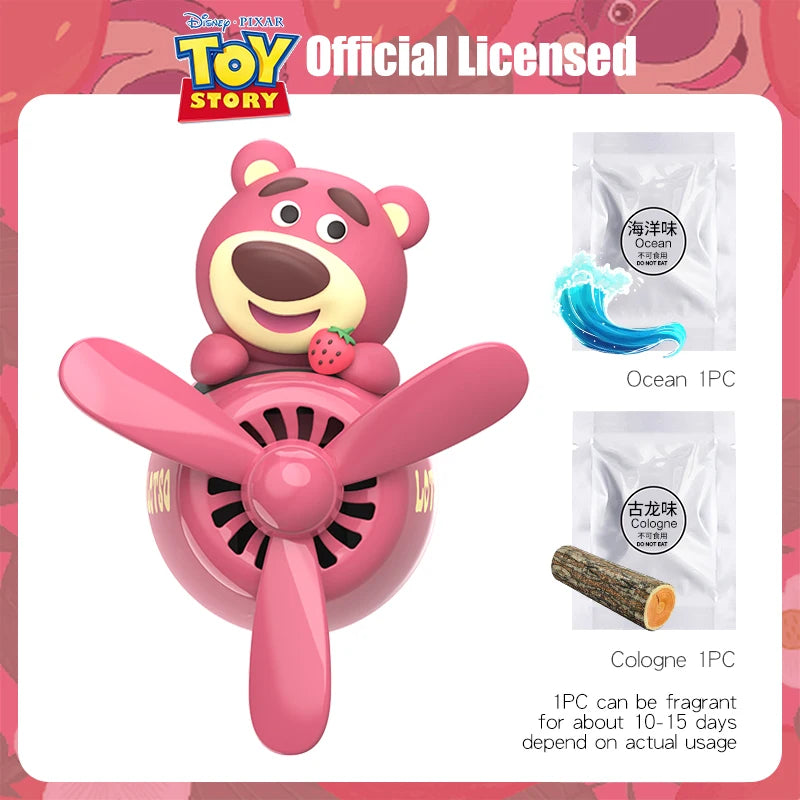 Winnie the Pooh Pilot Car Air Freshener Cute Cartoon Vent Clip Fragrance Diffuser Interior Decoration
