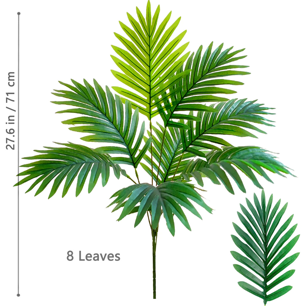 Artificial Palm Tree Decorative Leaves Tropical Fake Plant for Home and Garden Decoration