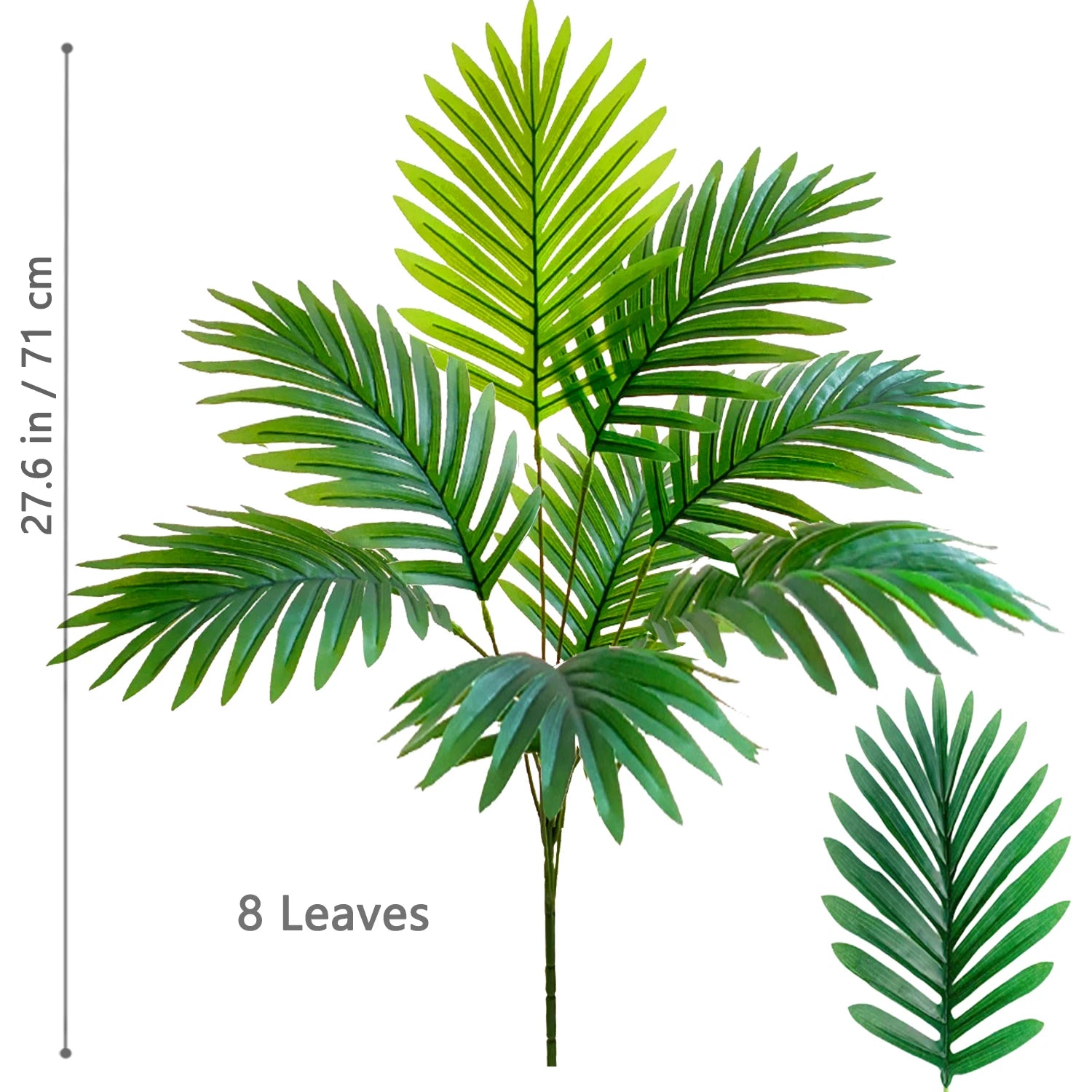 Artificial Palm Tree Decorative Leaves Tropical Fake Plant for Home and Garden Decoration