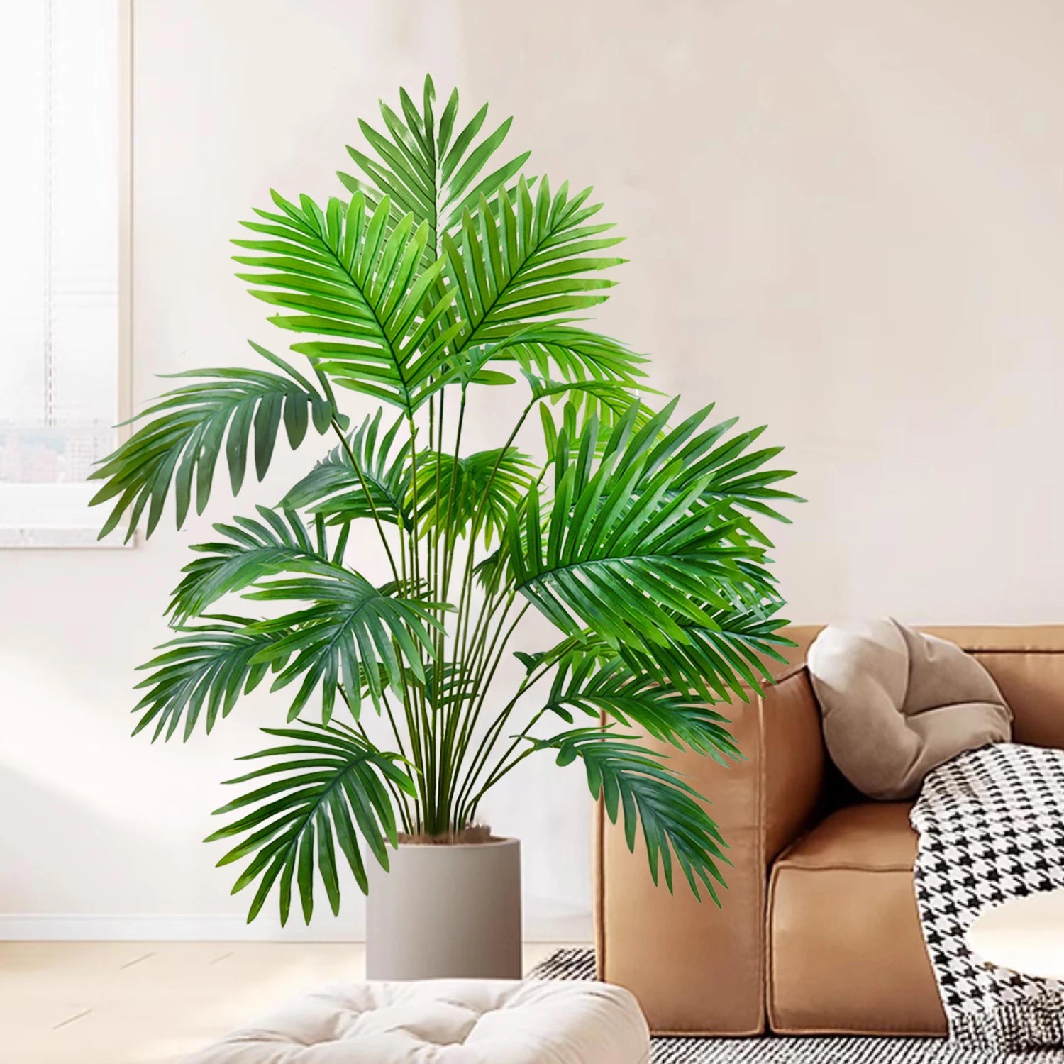 Artificial Palm Tree Decorative Leaves Tropical Fake Plant for Home and Garden Decoration