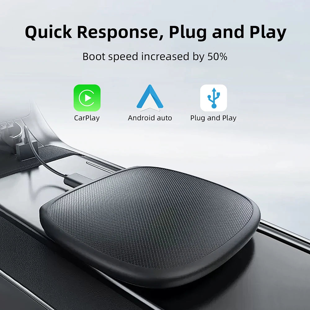 Premium 2-in-1 Wireless CarPlay & Android Auto Adapter – Plug & Play Smart USB Dongle for Seamless In-Car Connectivity