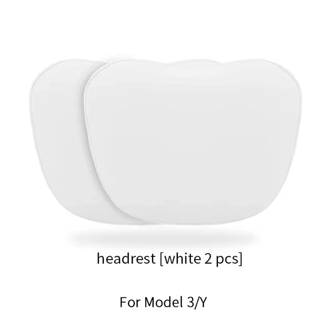 For Tesla Model 3 Y Car Neck Pillow Protective Lumbar Back Support Flocking High-Quality Headrest Lumbar Car Accessories