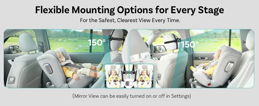 Ottocast Cabin Care Wireless CarPlay Baby Camera 1080P HD Backseat Monitor with Night Vision
