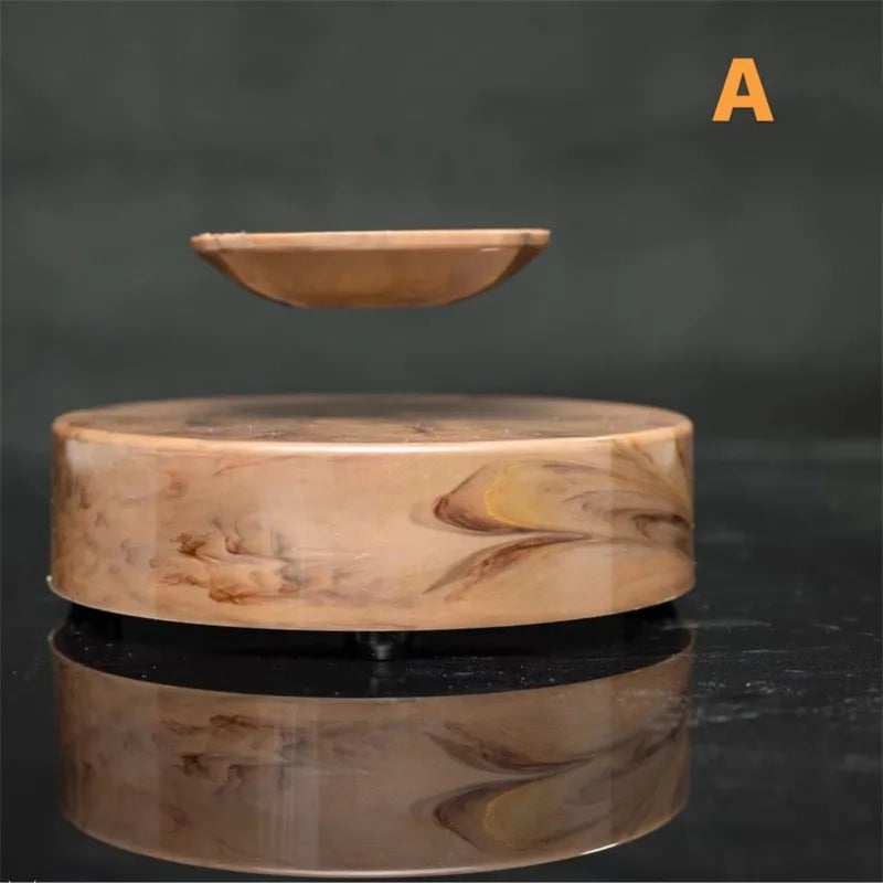 Magnetic Levitation Rotating Display Stand with LED Light Floating Base for Figures Jewelry Home Office Decor