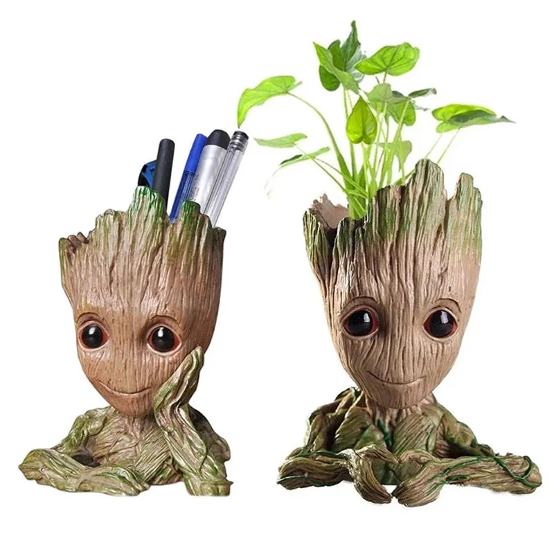 Mini Groot Figurine Home Decor Cartoon Tree Man Desk Ornament Creative Plant Holder Gift