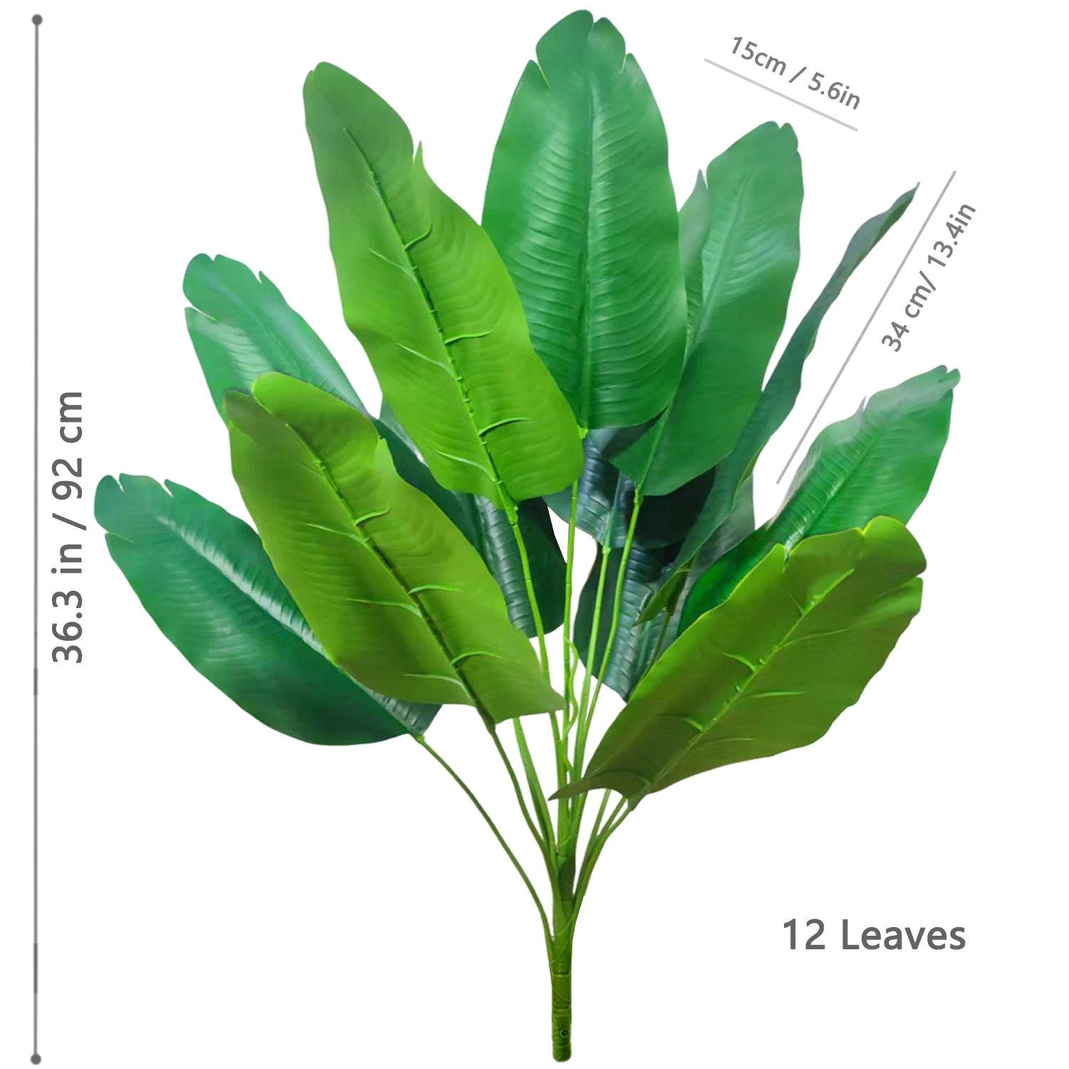 Large Artificial Tropical Palm Tree Banana Plant Real Touch Strelitzia Reginae Fake Plant for Home Garden Decor