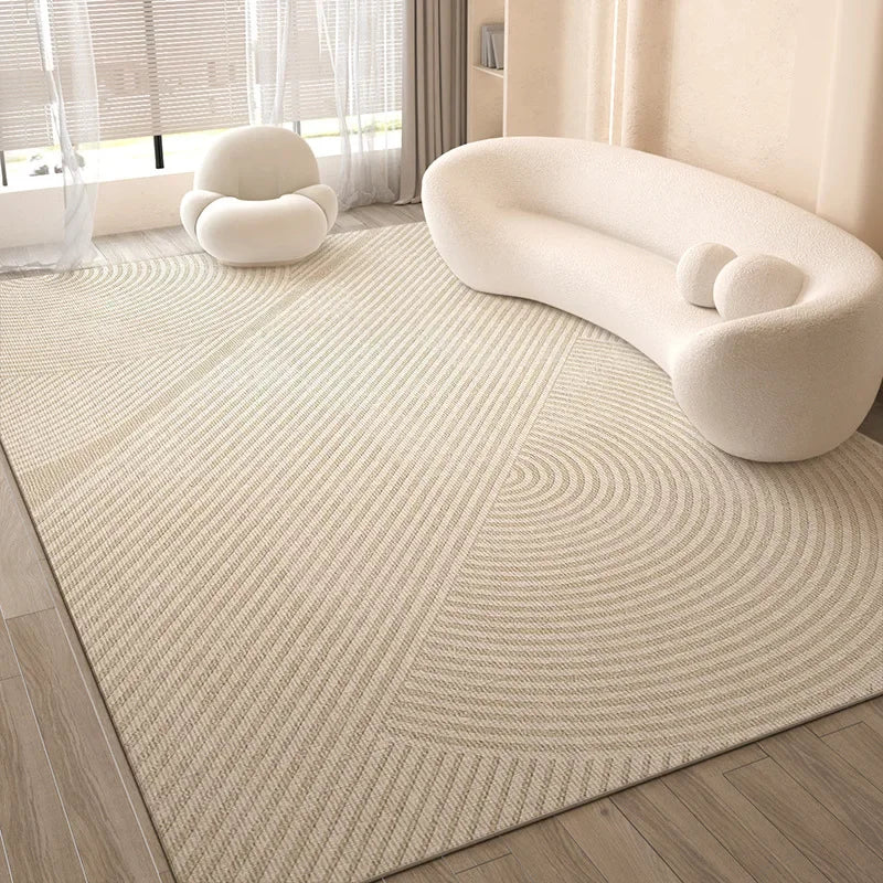 Cream Style Waterproof Living Room Carpet Anti Slip Bedroom Sofa Coffee Table Rug Modern Floor Mat