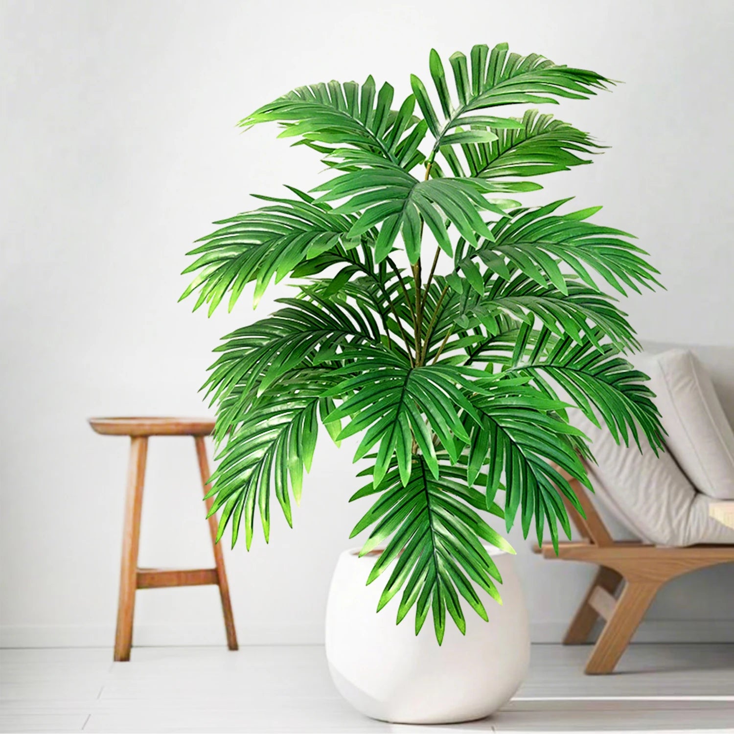 Artificial Palm Tree Decorative Leaves Tropical Fake Plant for Home and Garden Decoration