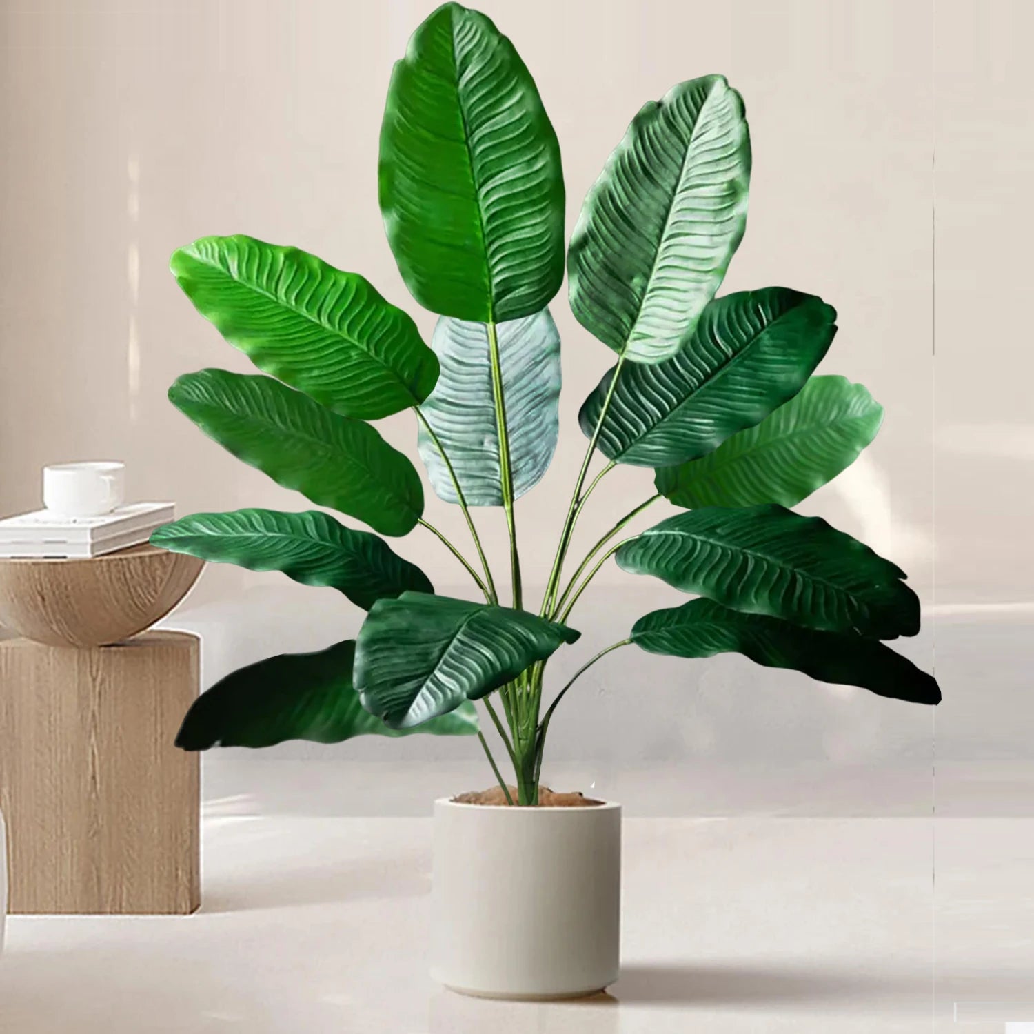 Large Artificial Tropical Palm Tree Banana Plant Real Touch Strelitzia Reginae Fake Plant for Home Garden Decor