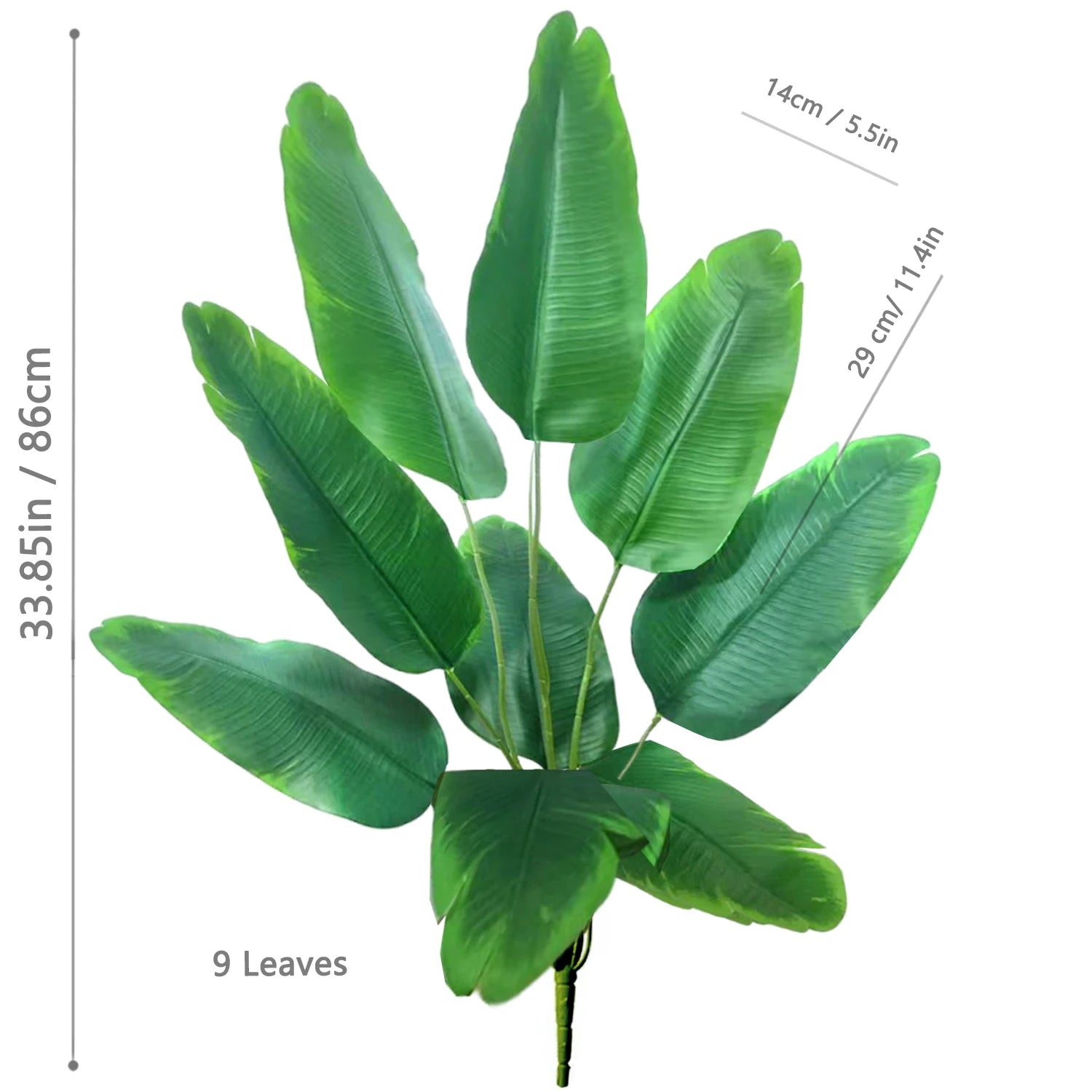 Large Artificial Tropical Palm Tree Banana Plant Real Touch Strelitzia Reginae Fake Plant for Home Garden Decor