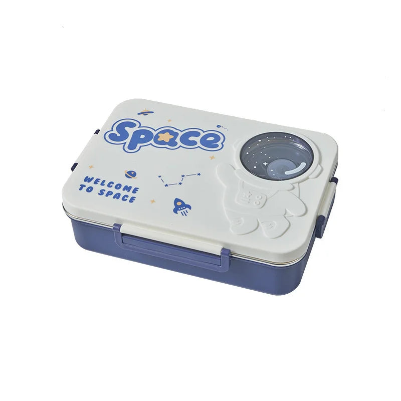 Food-grade stainless steel lunch box, student compartment plate, kids insulated bento box, kindergarten plate