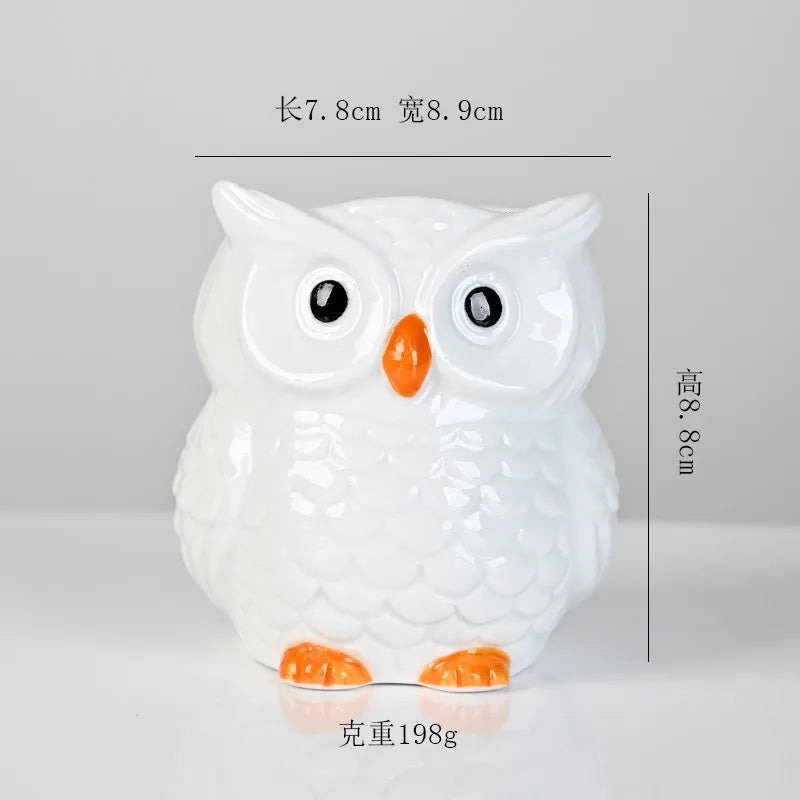 Mini Cute Owl Bonsai Ceramic Succulent Flower Pot