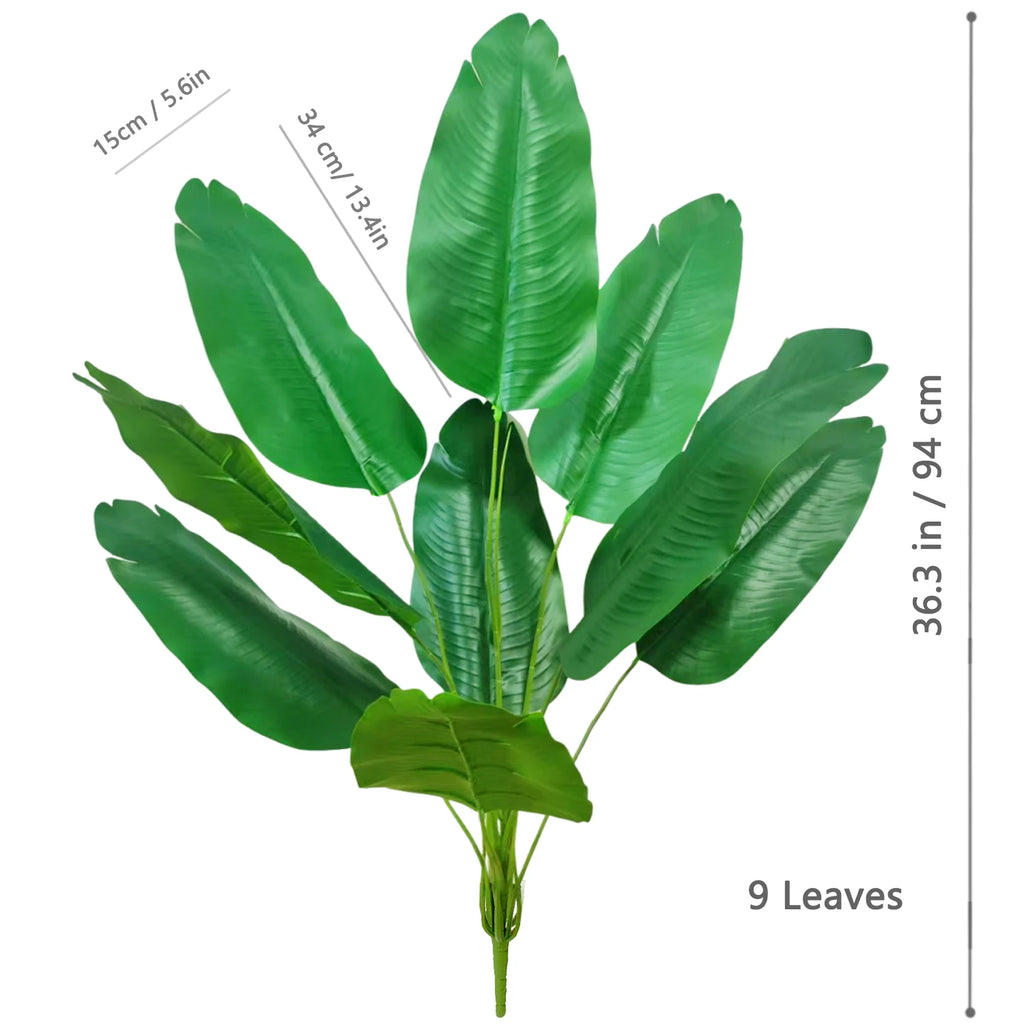 Large Artificial Tropical Palm Tree Banana Plant Real Touch Strelitzia Reginae Fake Plant for Home Garden Decor