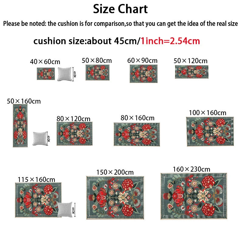 Cream Style Waterproof Living Room Carpet Anti Slip Bedroom Sofa Coffee Table Rug Modern Floor Mat