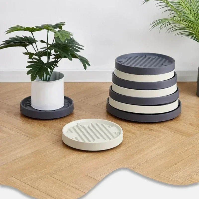 ABS Thicken Flowerpot Tray Bottom Pad Plastic Stable Universal Mobile Tray Universal Wheel Bottom Support Flowerpot Base Garden