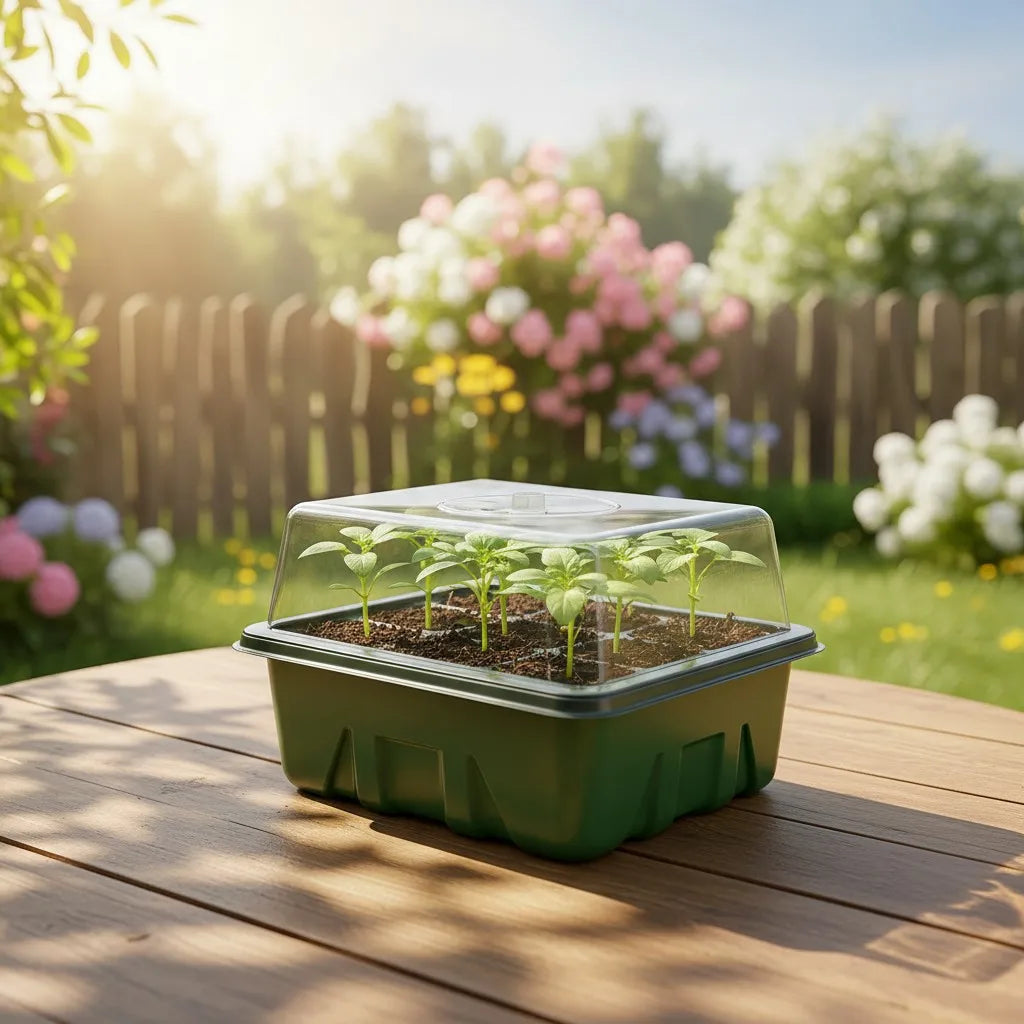 Seed Starter Tray Seedling Kit with Humidity Dome and Base Indoor Mini Greenhouse