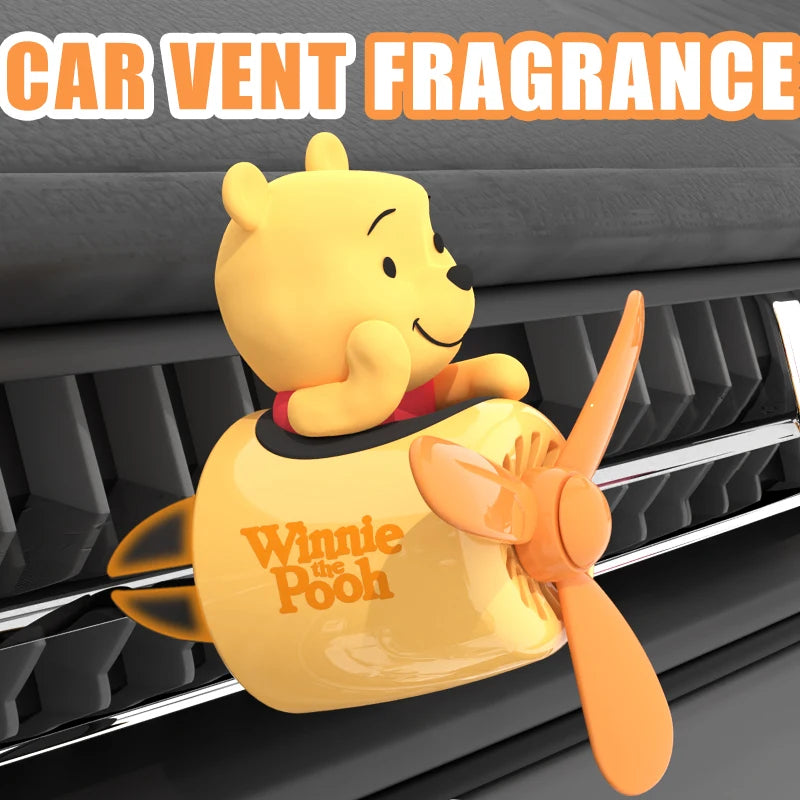 Winnie the Pooh Pilot Car Air Freshener Cute Cartoon Vent Clip Fragrance Diffuser Interior Decoration
