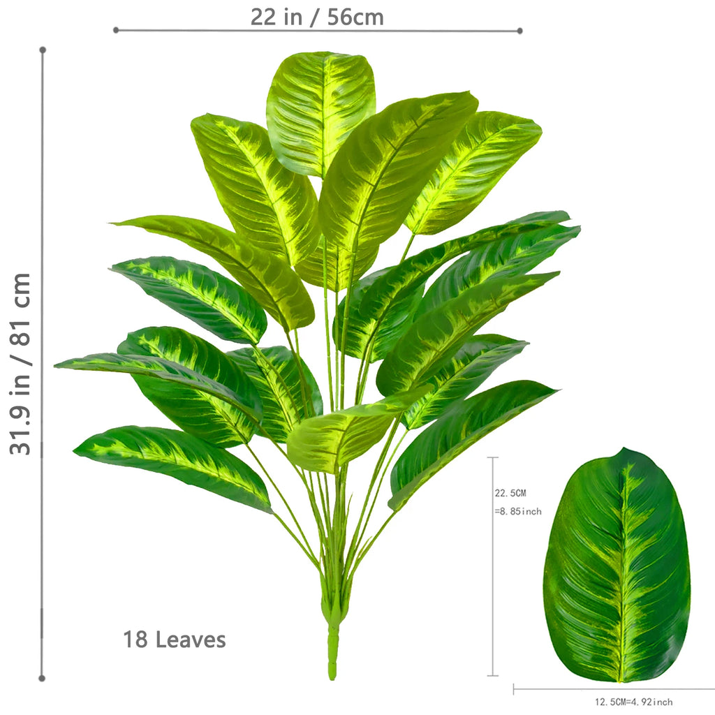 Large Artificial Tropical Palm Tree Banana Plant Real Touch Strelitzia Reginae Fake Plant for Home Garden Decor
