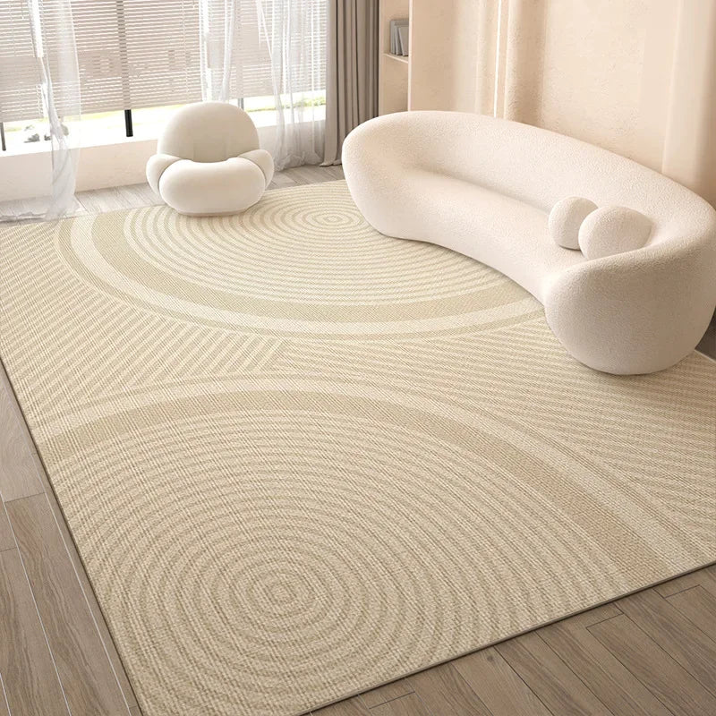 Cream Style Waterproof Living Room Carpet Anti Slip Bedroom Sofa Coffee Table Rug Modern Floor Mat