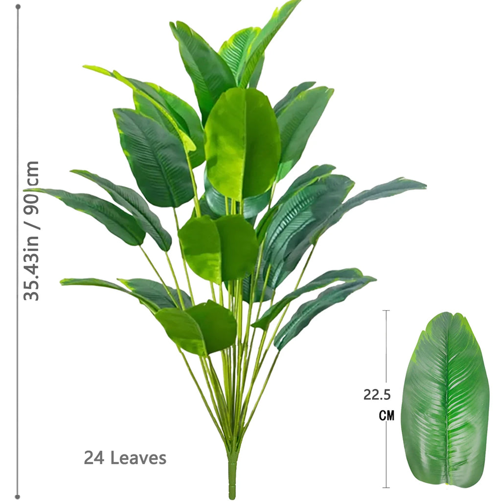 Large Artificial Tropical Palm Tree Banana Plant Real Touch Strelitzia Reginae Fake Plant for Home Garden Decor