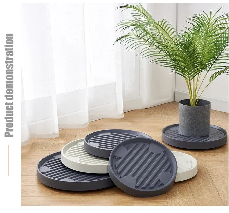 ABS Thicken Flowerpot Tray Bottom Pad Plastic Stable Universal Mobile Tray Universal Wheel Bottom Support Flowerpot Base Garden