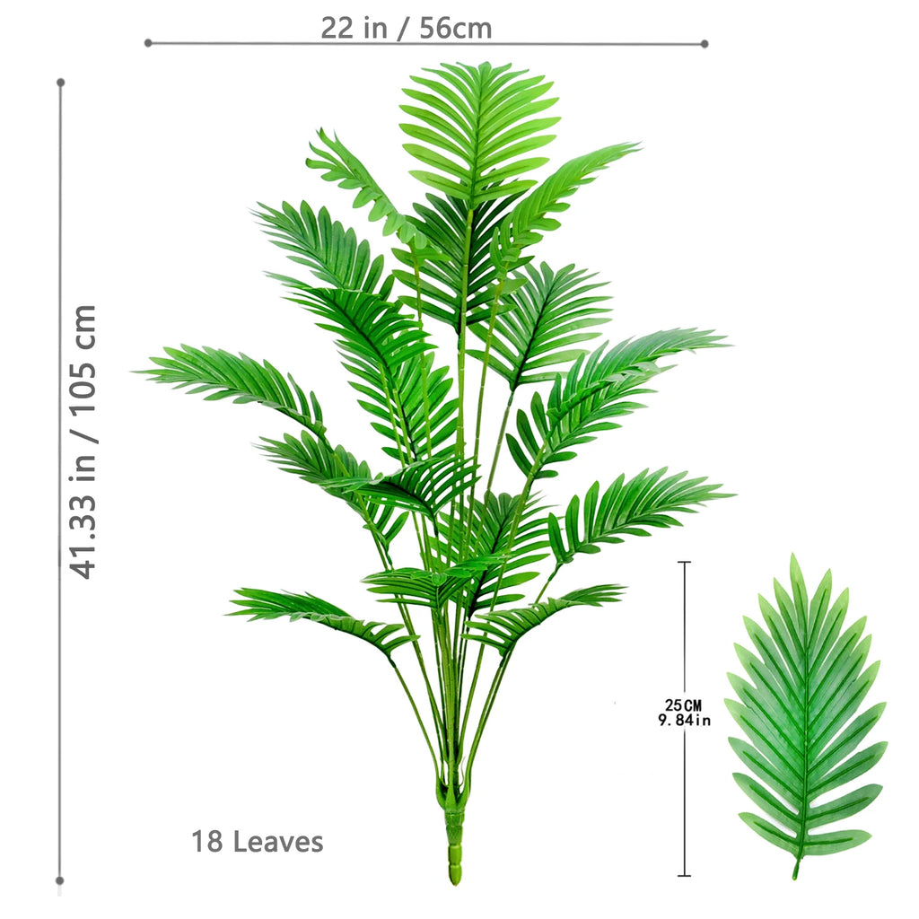 Artificial Palm Tree Decorative Leaves Tropical Fake Plant for Home and Garden Decoration