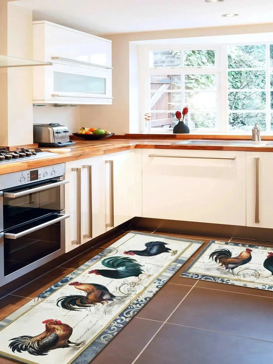 Autumn Maple Leaf Floor Rug Waterproof Anti Slip Kitchen Bathroom Door Mat Durable Easy Clean Carpet