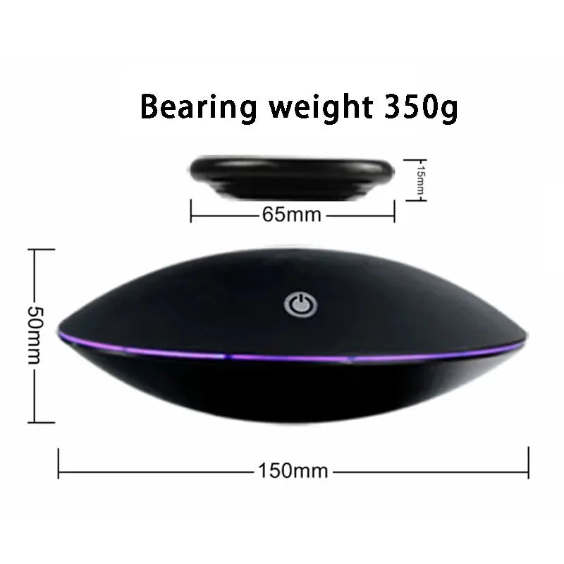 Magnetic Levitation Rotating Display Stand with LED Light Floating Base for Figures Jewelry Home Office Decor