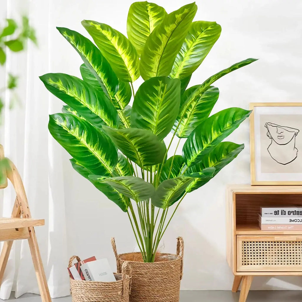 Large Artificial Tropical Palm Tree Banana Plant Real Touch Strelitzia Reginae Fake Plant for Home Garden Decor