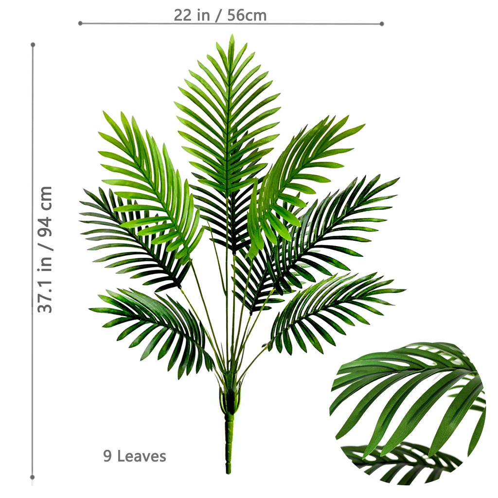 Artificial Palm Tree Decorative Leaves Tropical Fake Plant for Home and Garden Decoration