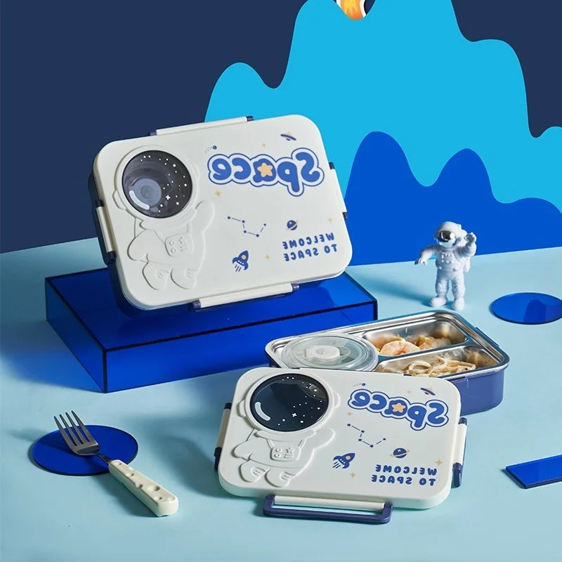 Food-grade stainless steel lunch box, student compartment plate, kids insulated bento box, kindergarten plate