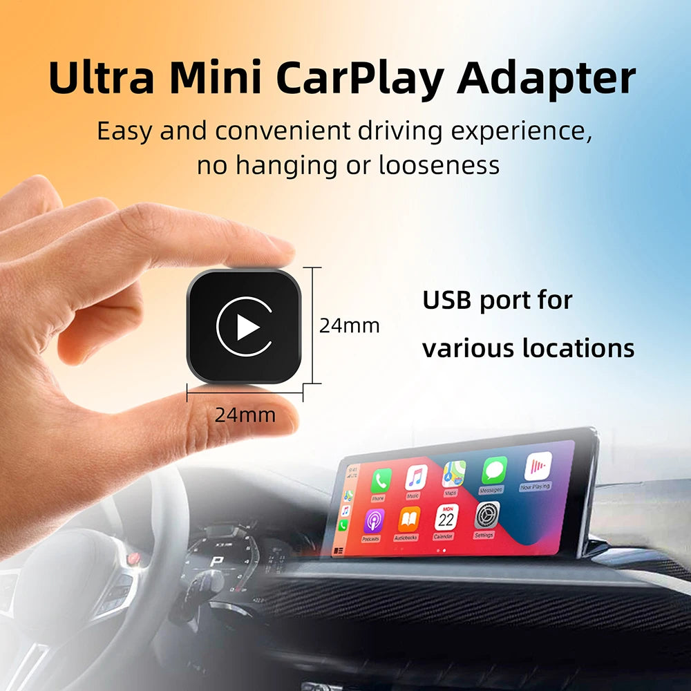 2 in 1 Wireless CarPlay and Android Auto Adapter Plug and Play Smart Car Dongle