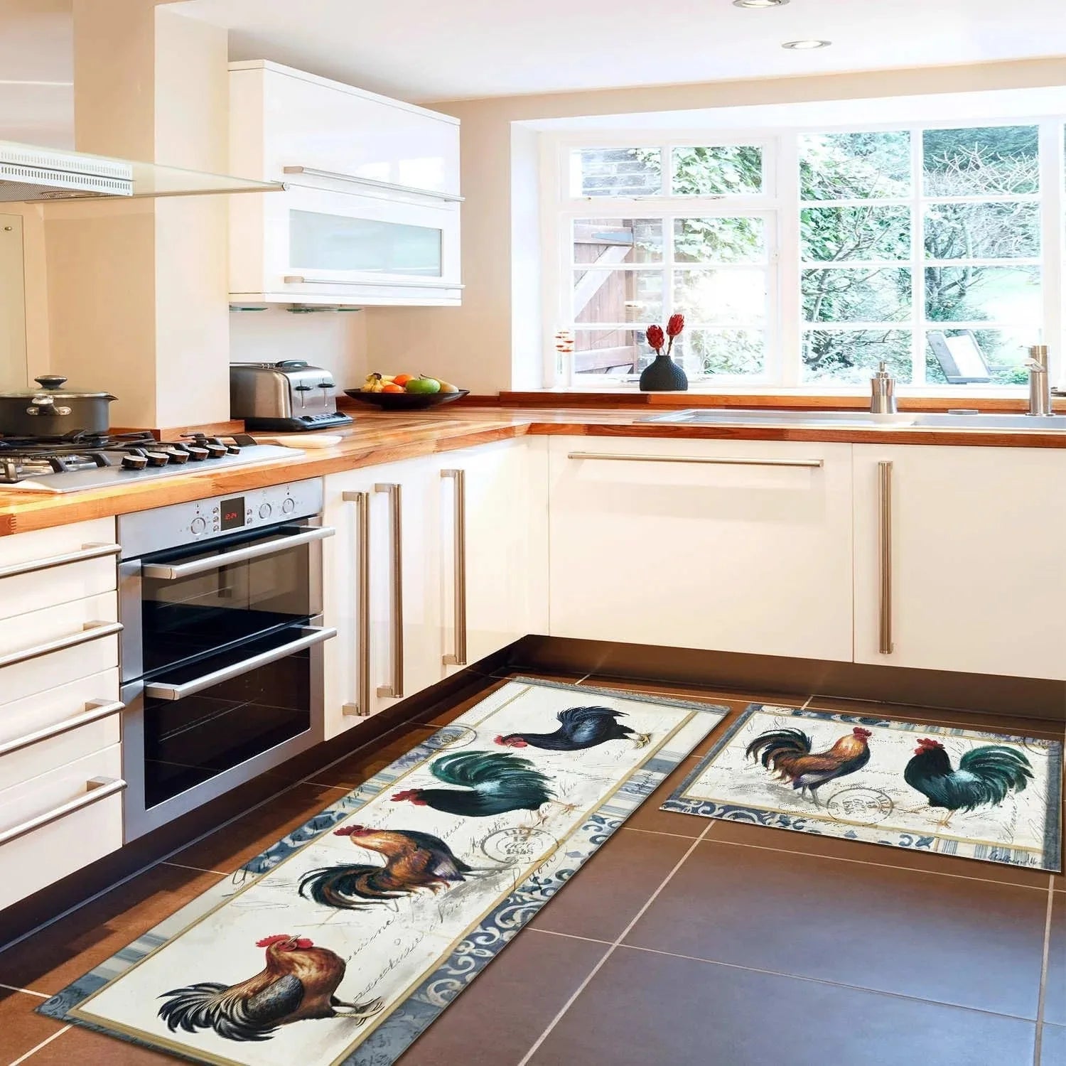 Autumn Maple Leaf Floor Rug Waterproof Anti Slip Kitchen Bathroom Door Mat Durable Easy Clean Carpet