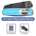 1080P Dual Lens Rearview Mirror Dash Cam 4.3 Inch Car DVR Video Recorder with Parking Monitor