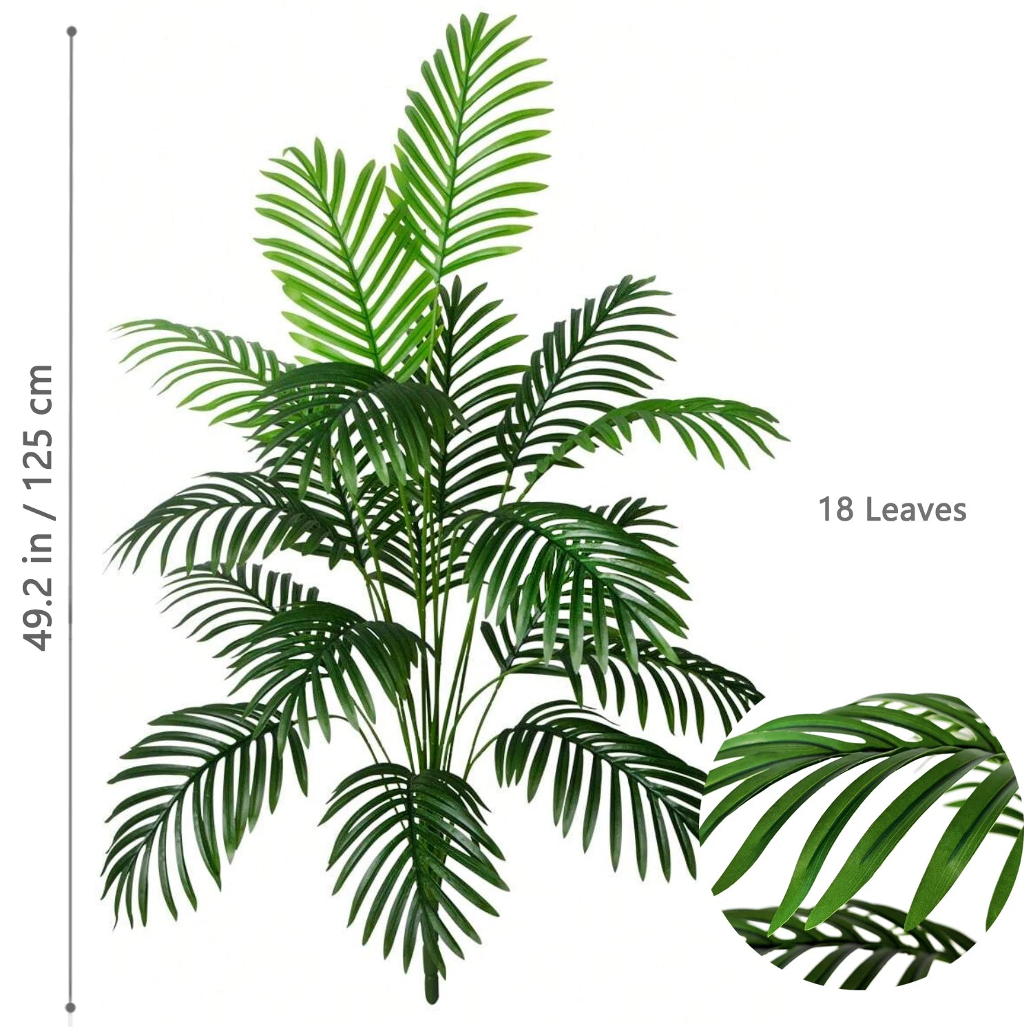 Artificial Palm Tree Decorative Leaves Tropical Fake Plant for Home and Garden Decoration