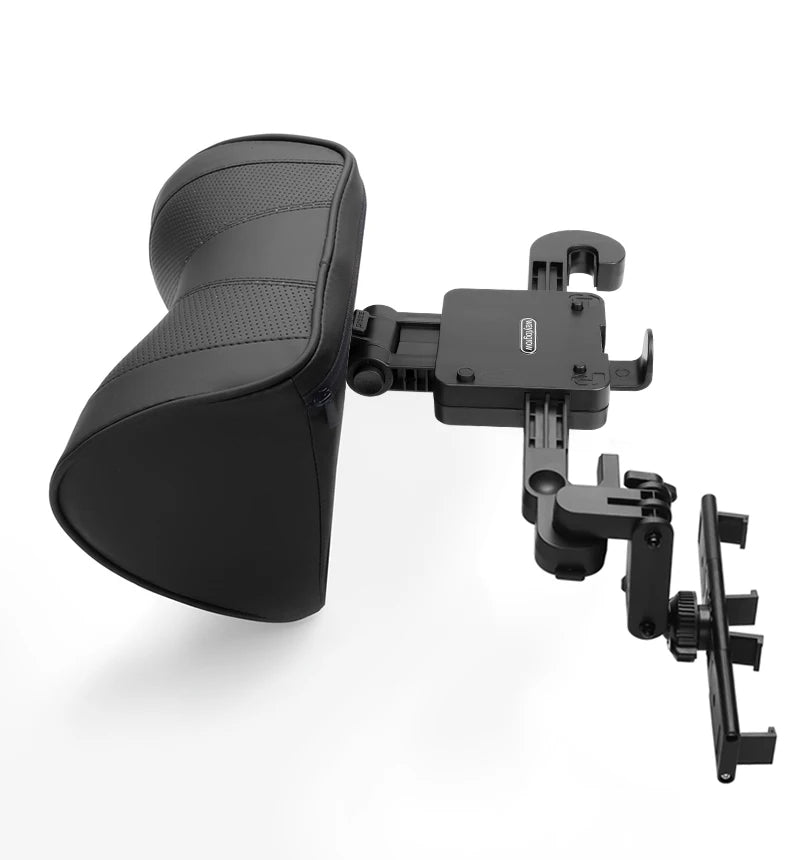 Leather Car Headrest Pillow Memory Foam Neck Support Cushion Adjustable Auto Accessory