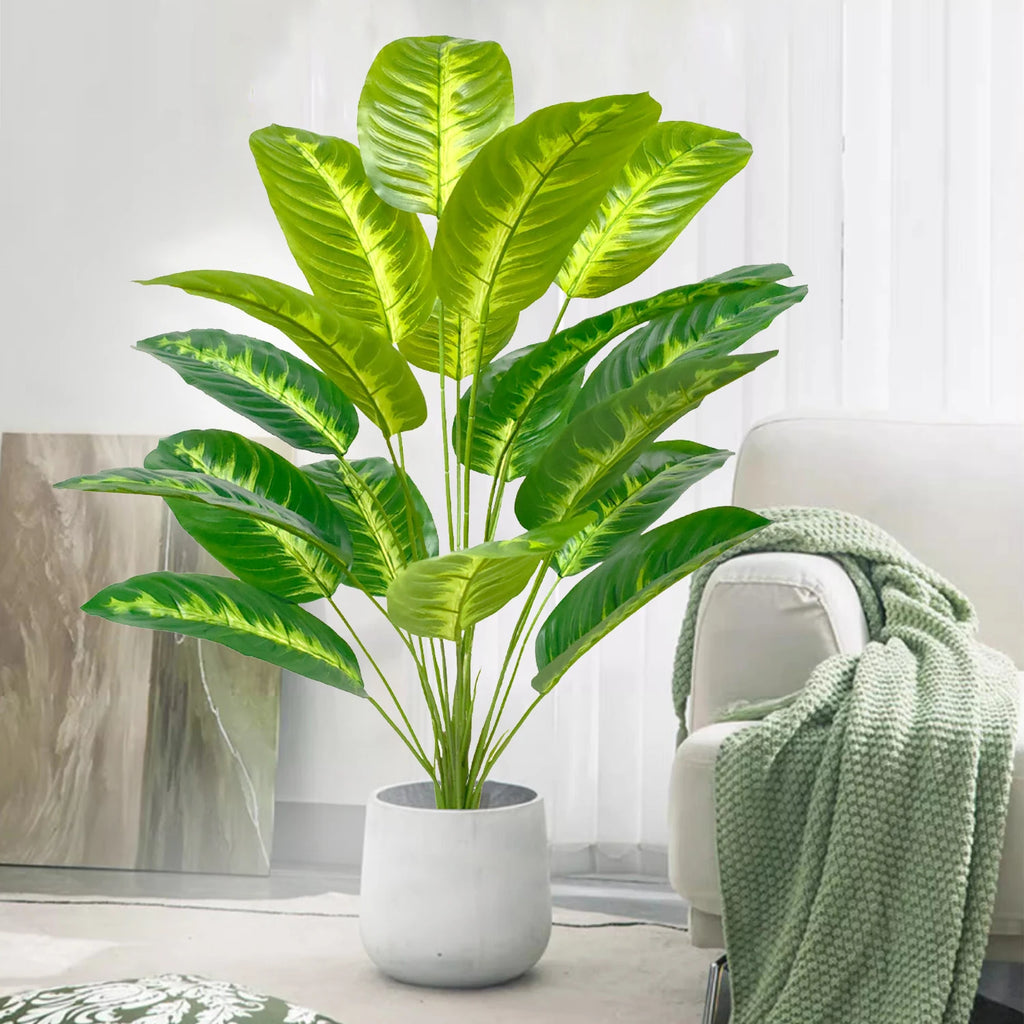 Large Artificial Tropical Palm Tree Banana Plant Real Touch Strelitzia Reginae Fake Plant for Home Garden Decor
