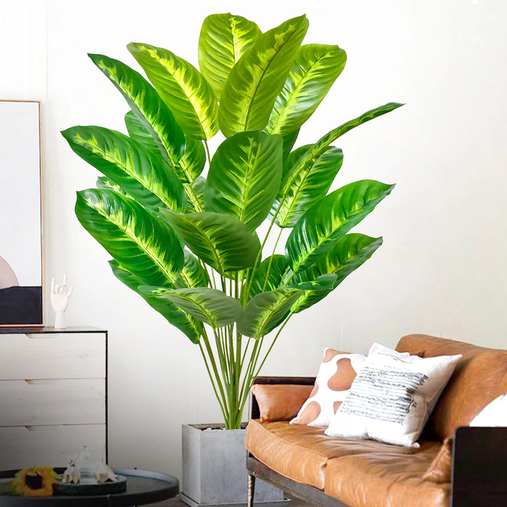 Large Artificial Tropical Palm Tree Banana Plant Real Touch Strelitzia Reginae Fake Plant for Home Garden Decor