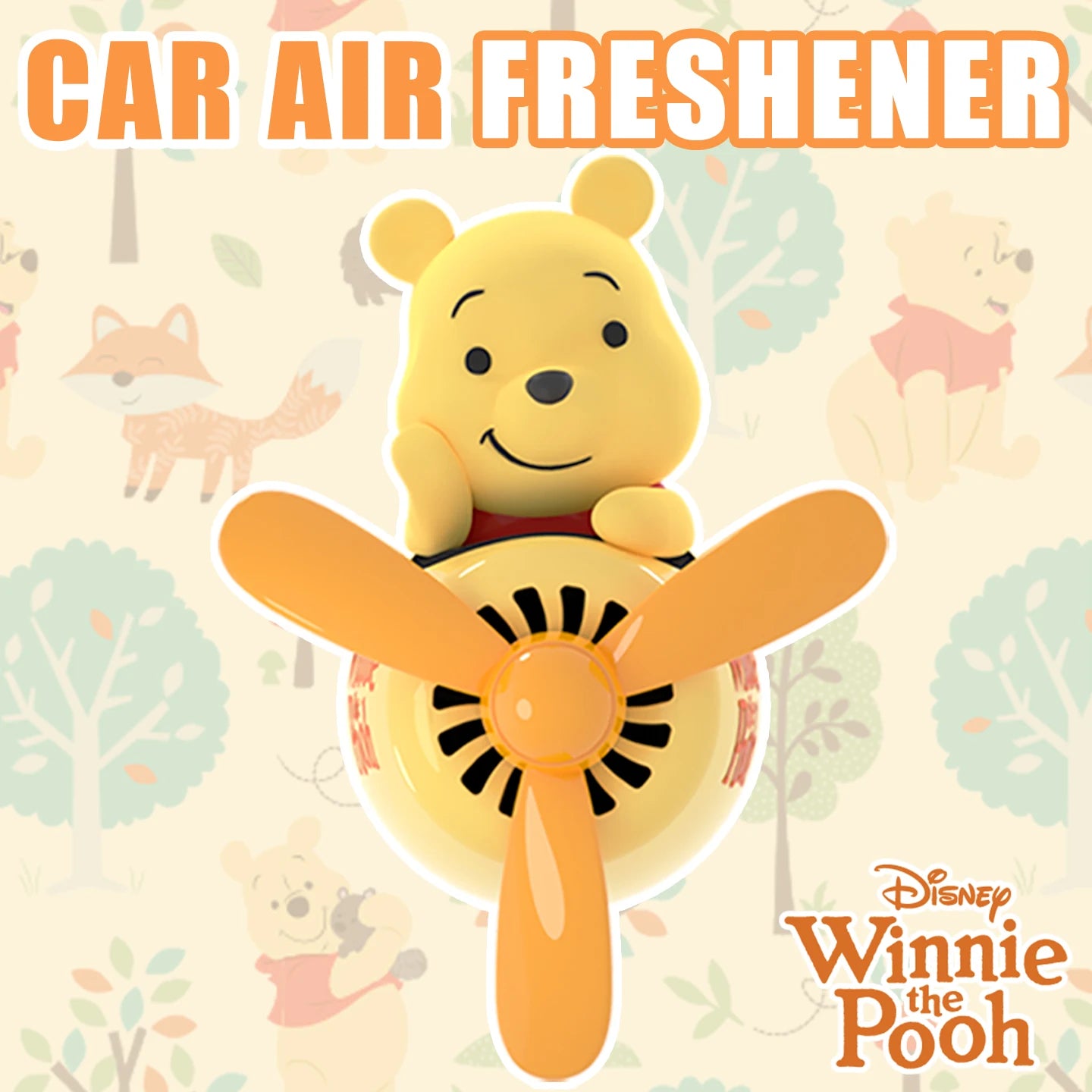 Winnie the Pooh Pilot Car Air Freshener Cute Cartoon Vent Clip Fragrance Diffuser Interior Decoration