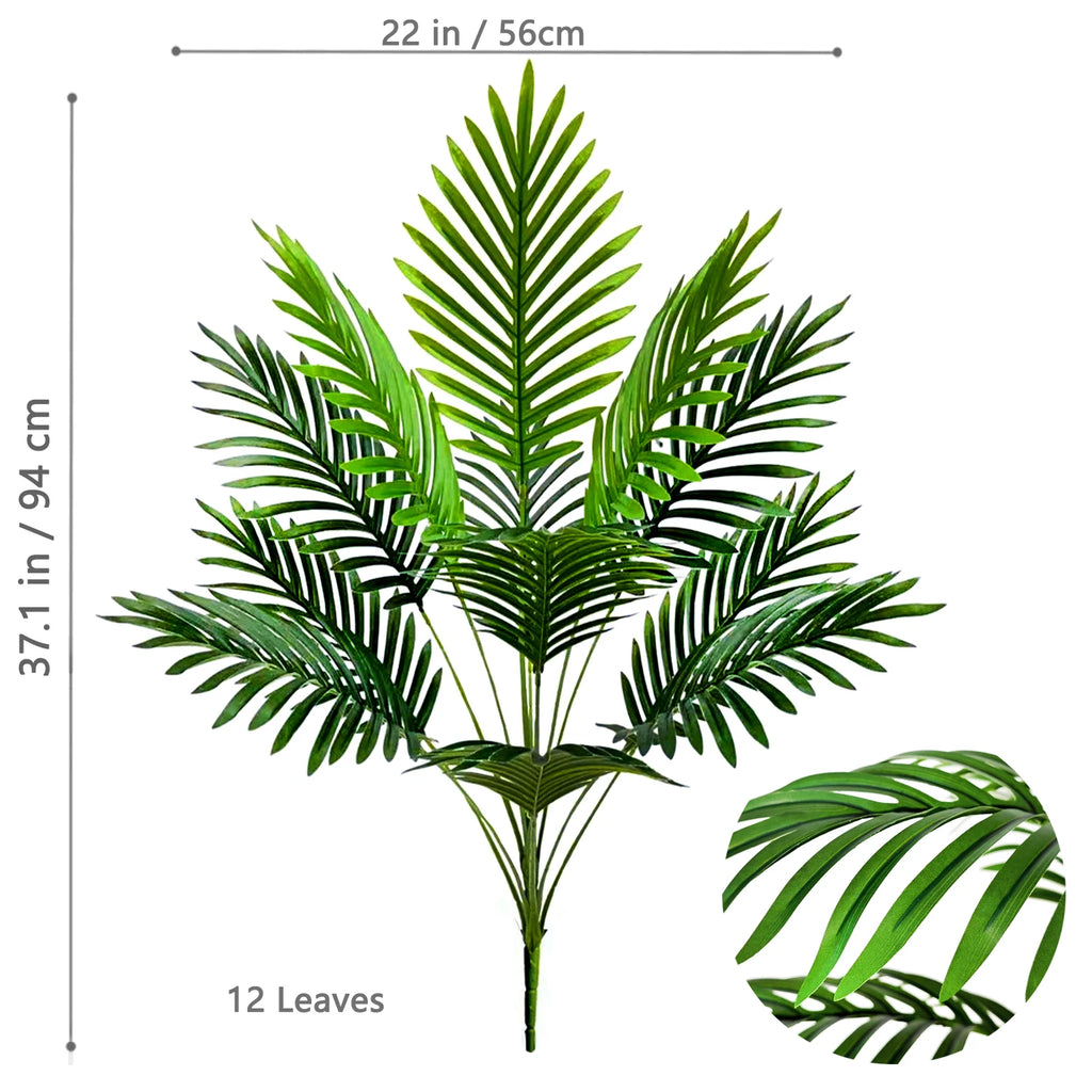 Artificial Palm Tree Decorative Leaves Tropical Fake Plant for Home and Garden Decoration