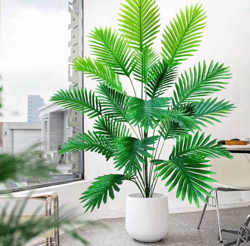 Artificial Palm Tree Decorative Leaves Tropical Fake Plant for Home and Garden Decoration