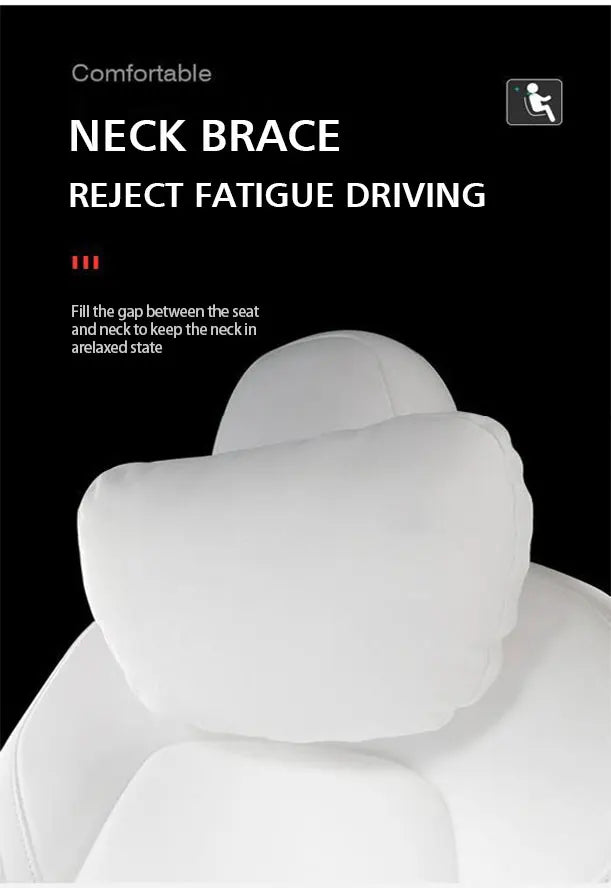 For Tesla Model 3 Y Car Neck Pillow Protective Lumbar Back Support Flocking High-Quality Headrest Lumbar Car Accessories