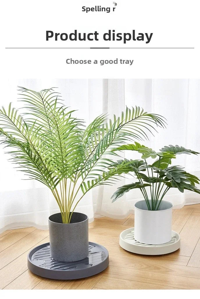 ABS Thicken Flowerpot Tray Bottom Pad Plastic Stable Universal Mobile Tray Universal Wheel Bottom Support Flowerpot Base Garden