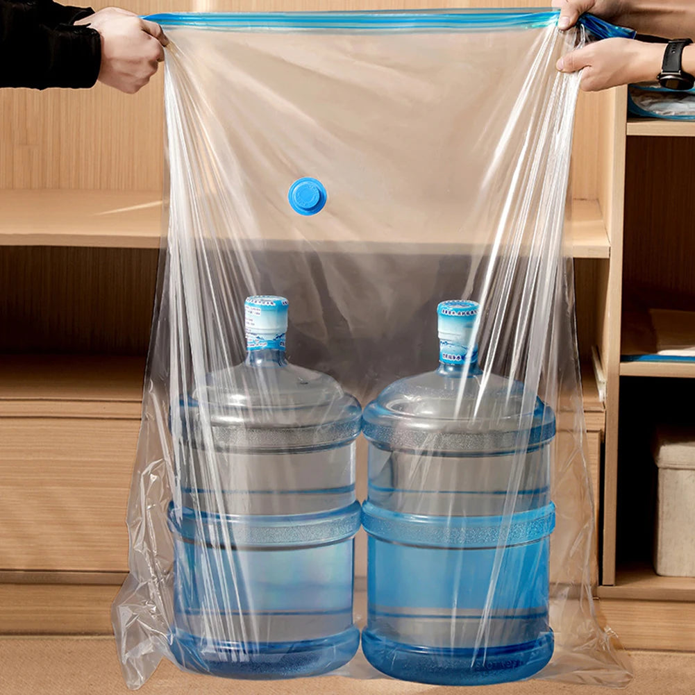 Reusable Vacuum Storage Bags with Hand Pump Space Saving Compression Organizer