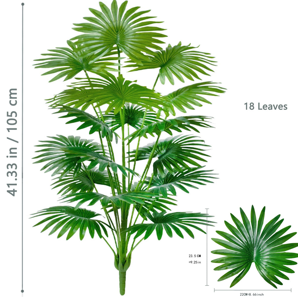 Artificial Palm Tree Decorative Leaves Tropical Fake Plant for Home and Garden Decoration