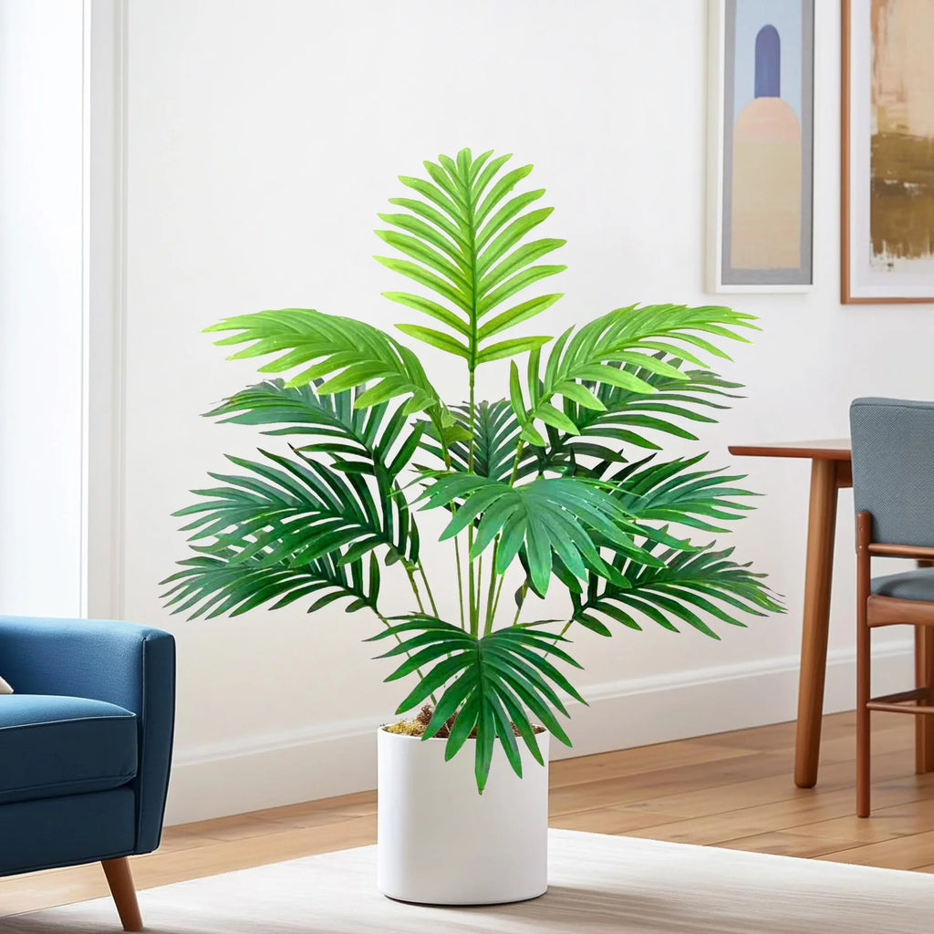 Artificial Palm Tree Decorative Leaves Tropical Fake Plant for Home and Garden Decoration
