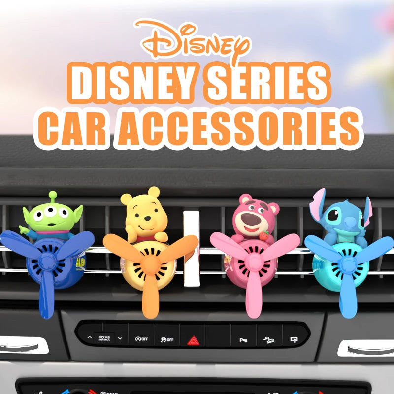 Winnie the Pooh Pilot Car Air Freshener Cute Cartoon Vent Clip Fragrance Diffuser Interior Decoration